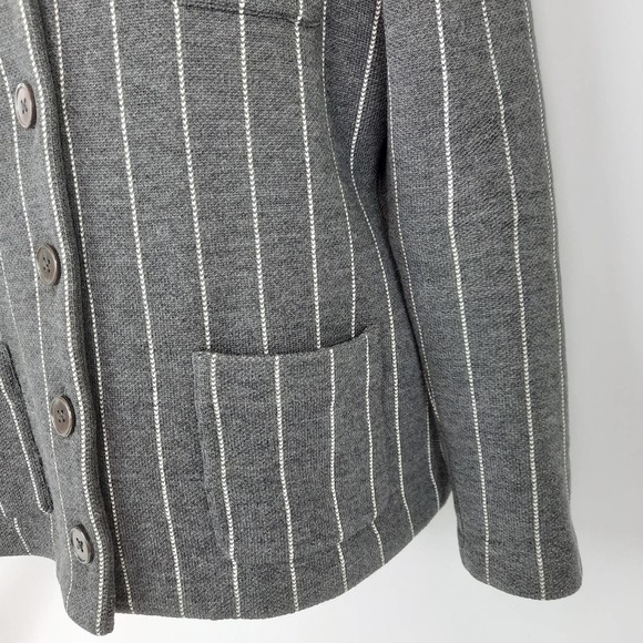 Lauren Ralph Lauren Merino Wool Button Down Pinstripe Blazer, Petite Small - Picture 9 of 16